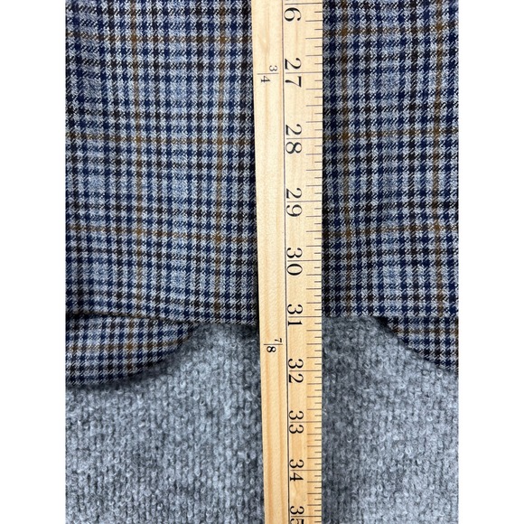 Brooks Brothers Blazer 45R 1818 Madison Sport Coat Grey Blue Plaid Italian Wool - Picture 10 of 13